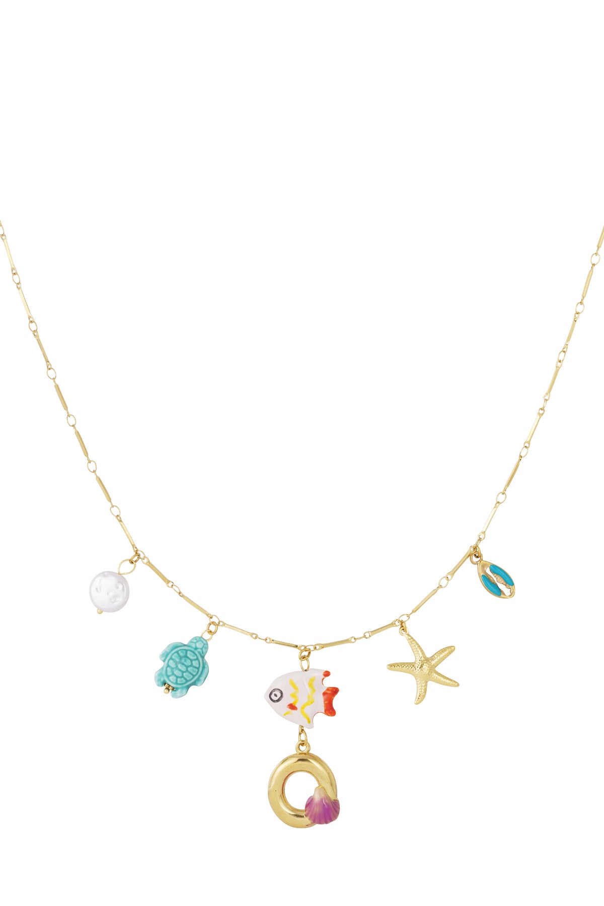 Happy Initials ketting met bedels