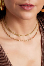 Schakelketting basic Goud kleur Stainless Steel
