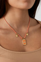 Eclipse Charm Necklace - Orange Gold
