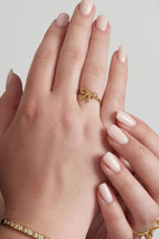 Ring strikjes droom -Goud kleur