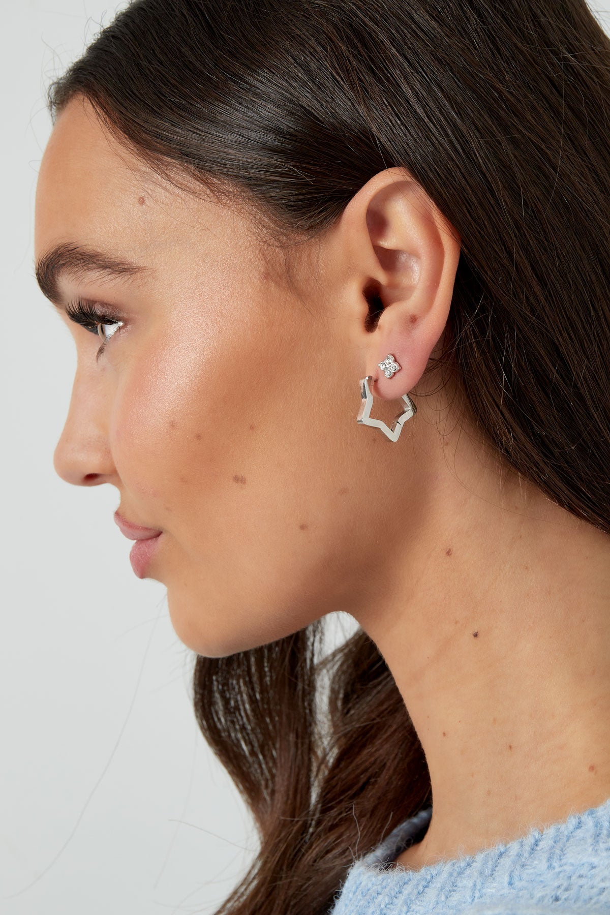 oorsteker sparkle met steentjes