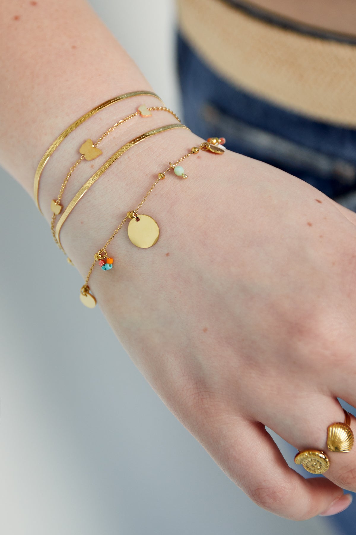 color pop coins armband