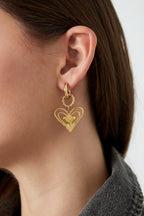 oorbellen what's love - Goud kleur kleurig