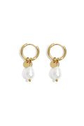 Oorbellen Pearl Drops Zilver Stainless Steel