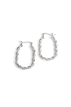 Twisted Sparkle Hoop oorbellen