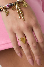 Roestvrijstalen minimalistische ringen Hart Casual Dagelijks Eenvoudig Serie Dames sieraden