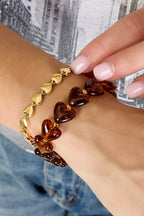 Roestvrijstalen kettingarmbanden Hart Simple Daily Simple Series Damessieraden