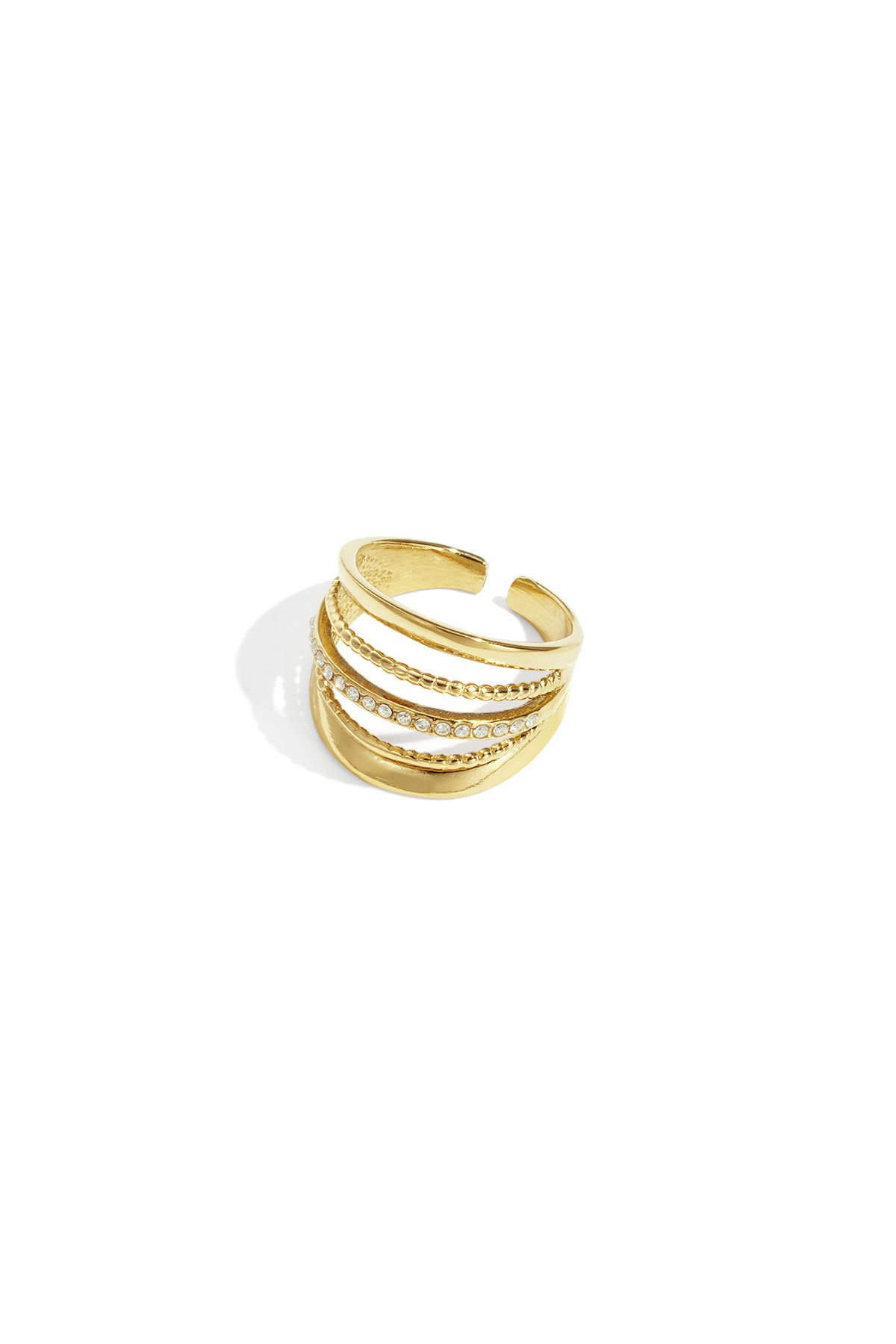 Roestvrijstalen statement ringen, casual, dagelijks, eenvoudig, serie, damessieraden