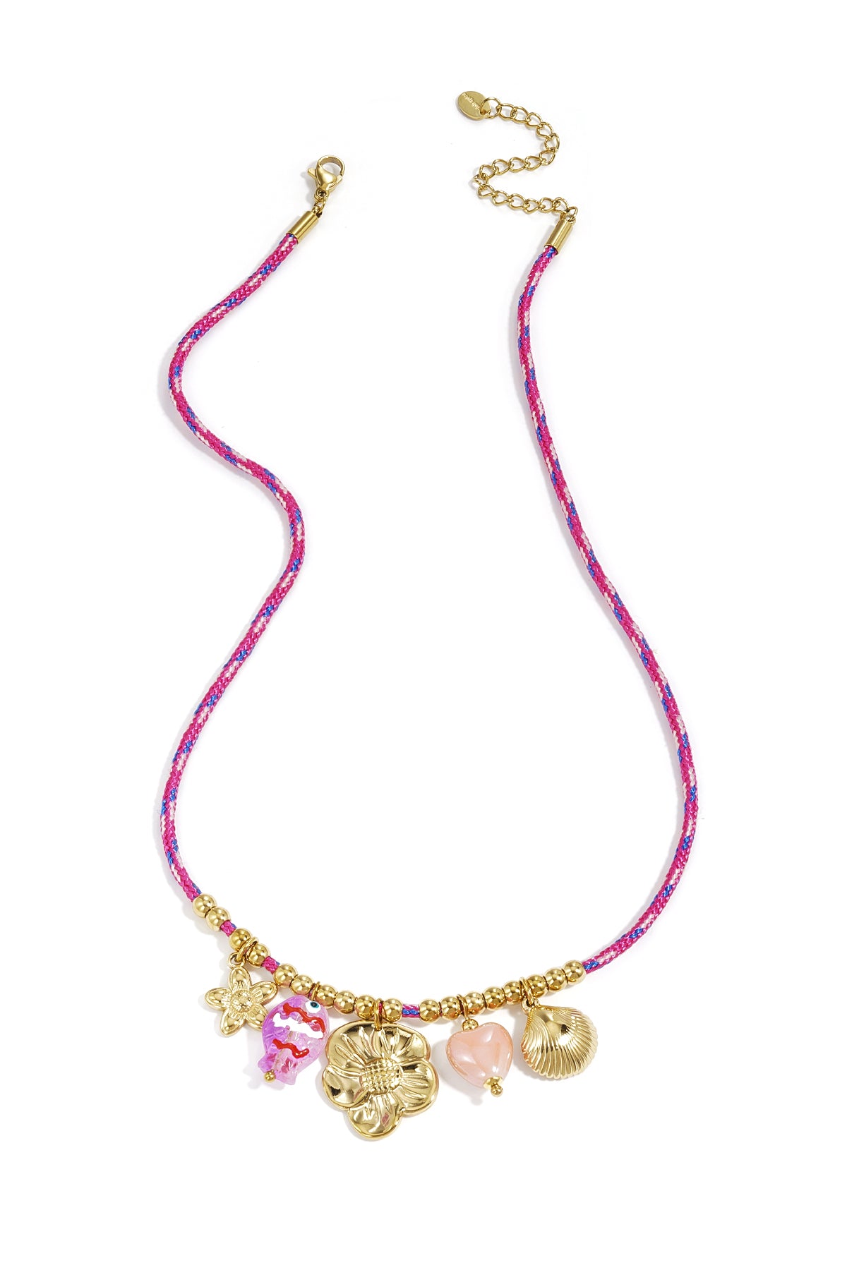 Touwhanger kettingen met vismotief, casual, alledaagse, eenvoudige serie dames sieraden