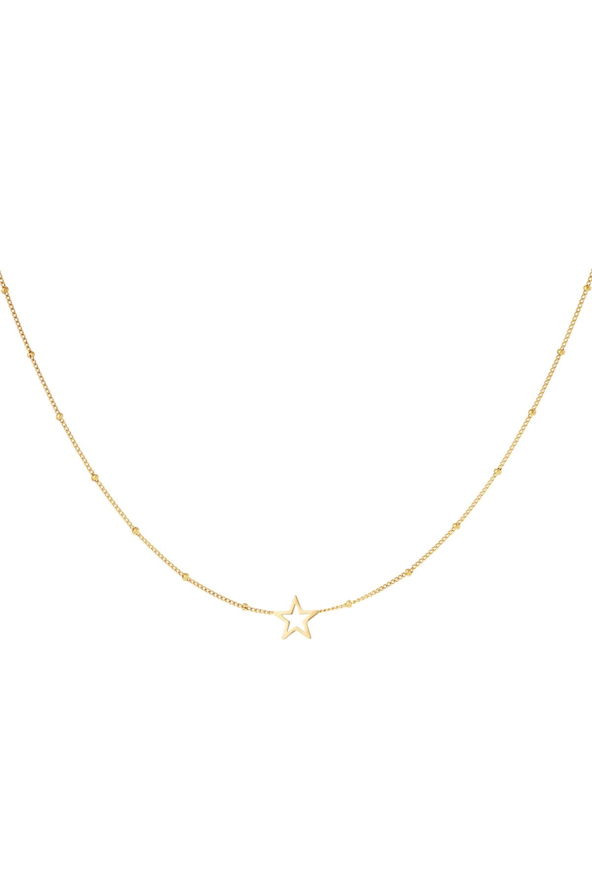 Minimalistische ketting open ster Zilver Stainless Steel