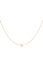 RVS ketting ster Goud kleur Stainless Steel