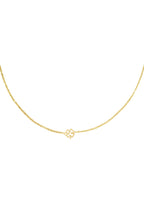 Ketting open klaver Goud kleur Stainless Steel