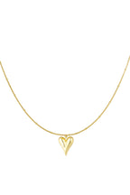 Bolletje ketting met iconisch hart medium