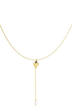 classic heart & pearl ketting