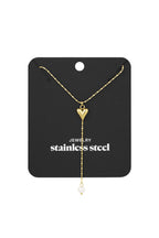 classic heart & pearl ketting