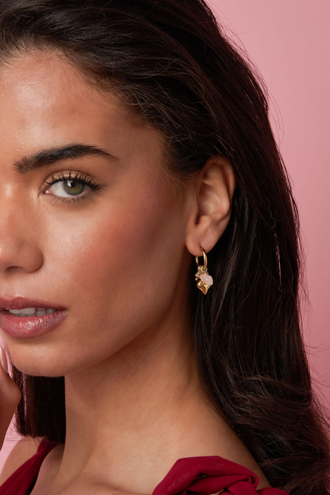 Oorbellen met hartjes van roestvrij staal, Daily Simple-serie, damessieraden