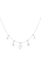 bedelketting bloemen en hartjes
