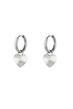 RVS oorbellen hart Goud kleur Stainless Steel