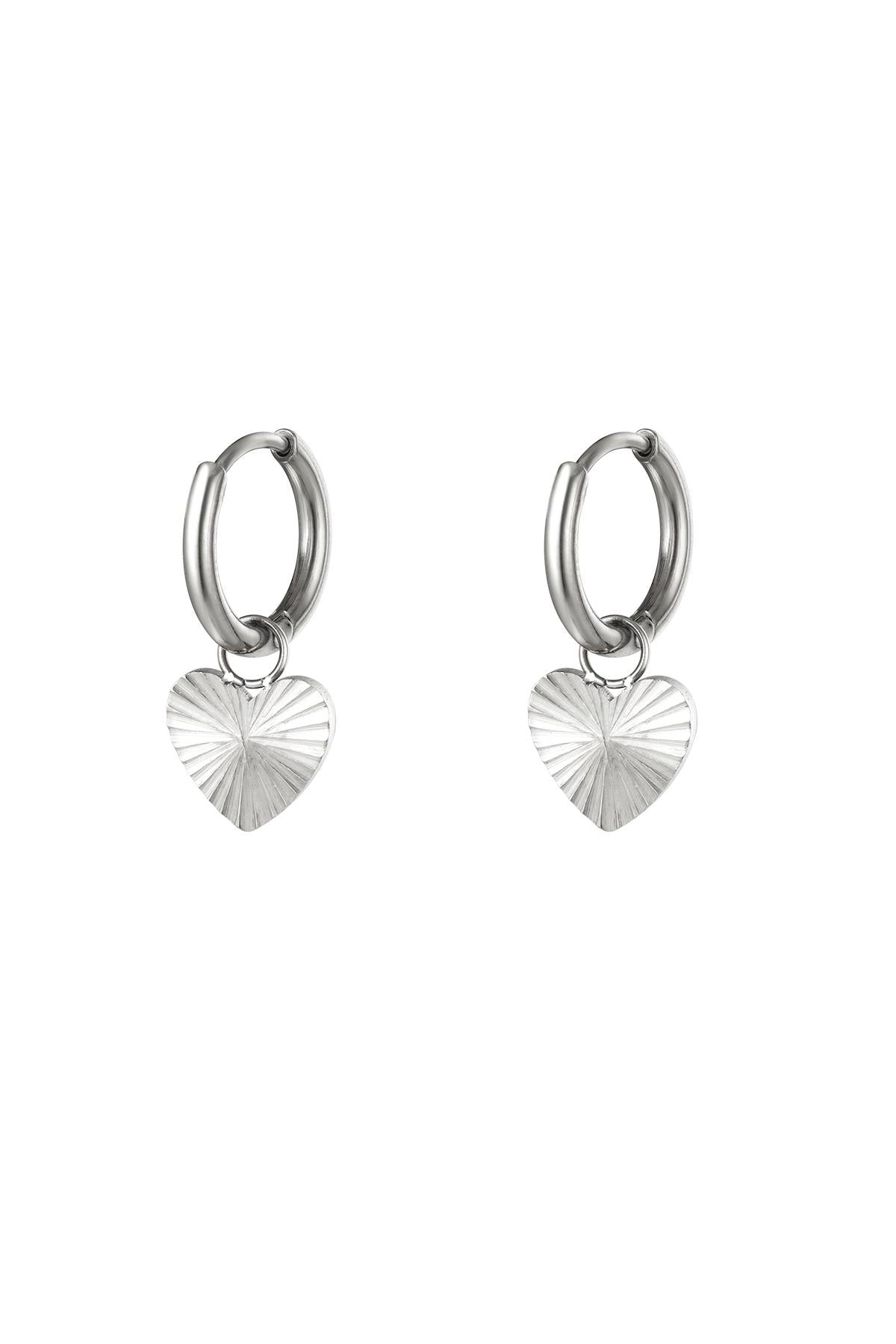 RVS oorbellen hart Goud kleur Stainless Steel