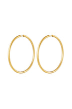RVS oorbellen hoops groot Goud kleur Stainless Steel