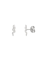 Oorbellensteker slang - zilver Stainless Steel