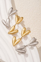 double heart oorbellen