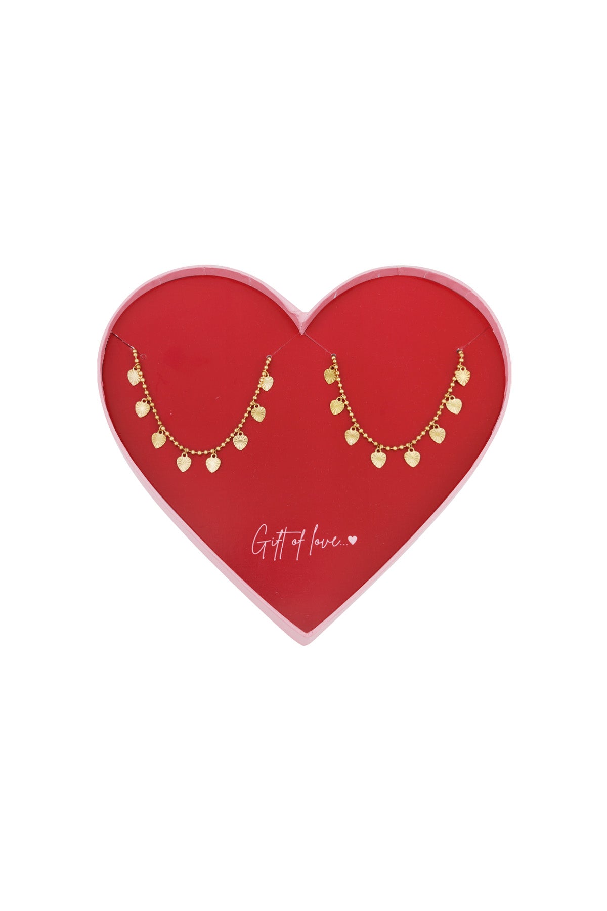gift of love stainless steel mini hartjes armbanden