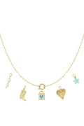 DIY-ketting van een blauw hart