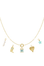 DIY-ketting van een blauw hart