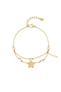 Dubbele moeite bloem armband