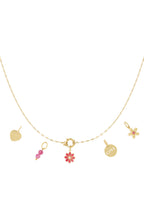 Rode bloemen DIY ketting
