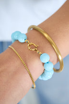 Ketting met medium kralen en frontsluiting-12mm