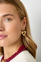 Oorbellen met hartjes, casual, dagelijks, eenvoudig, serie, damessieraden