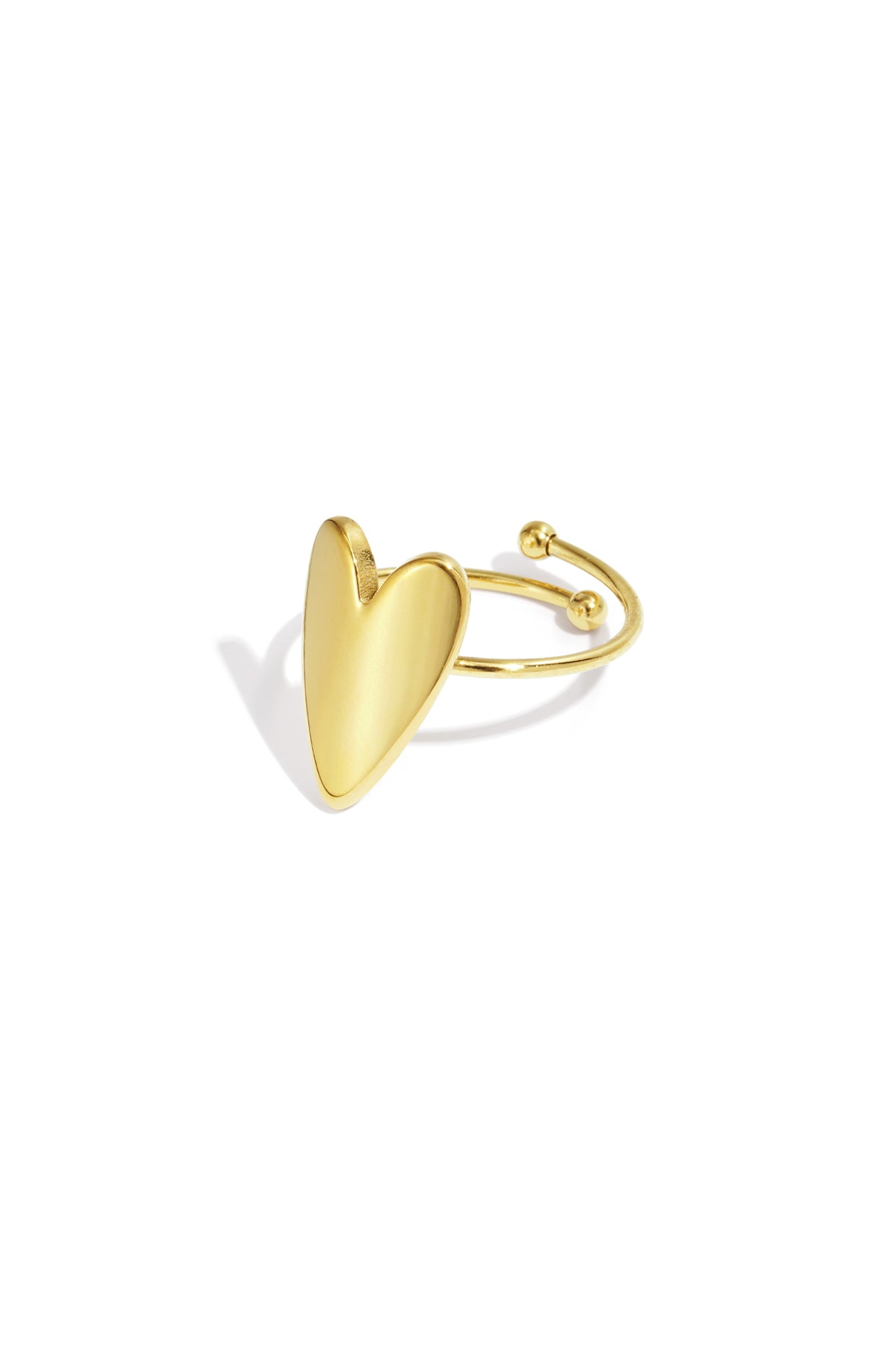 Roestvrijstalen minimalistische ringen Hart Casual Dagelijks Eenvoudig Serie Dames sieraden