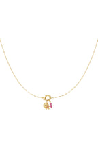 Rode bloemen DIY ketting