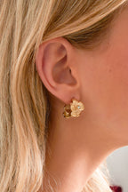 Oorbellen van roestvrij staal met bloemen, casual, dagelijks, eenvoudig, serie, damessieraden