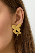 Roestvrijstalen oorbellen met vlinderdesign, casual, alledaags en eenvoudig, dames sieraden