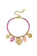Armbanden met touwbedeltjes, bloemen, casual, dagelijkse, romantische serie, damessieraden