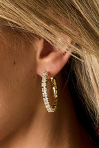Koperen creolen geometrische elegante kerst luxe serie dames sieraden
