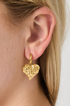 Textured Hearts oorbellen