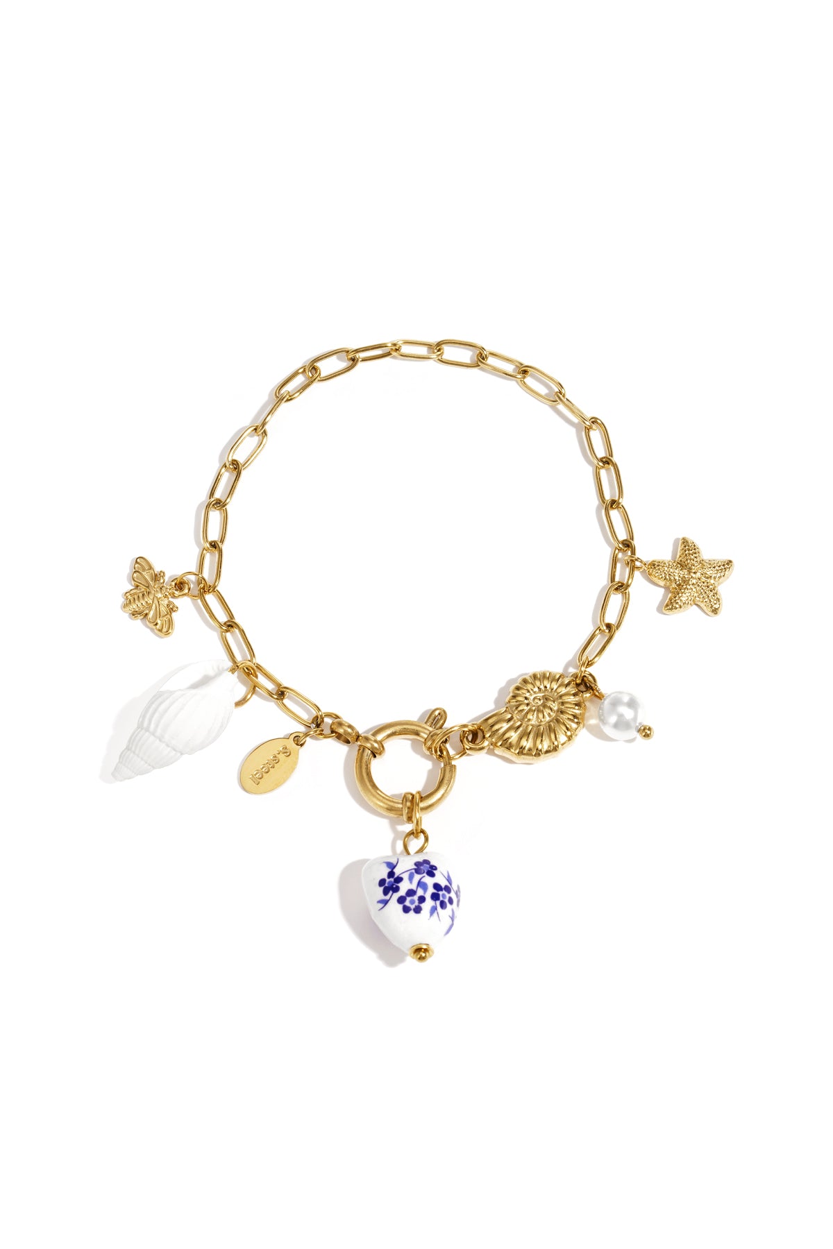 Armbanden met bedel van roestvrij staal, zeester, casual, dagelijks, eenvoudig, serie, damessieraden