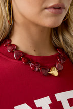 Acryl kralen kettingen hart retro dagelijkse klassieke serie dames sieraden
