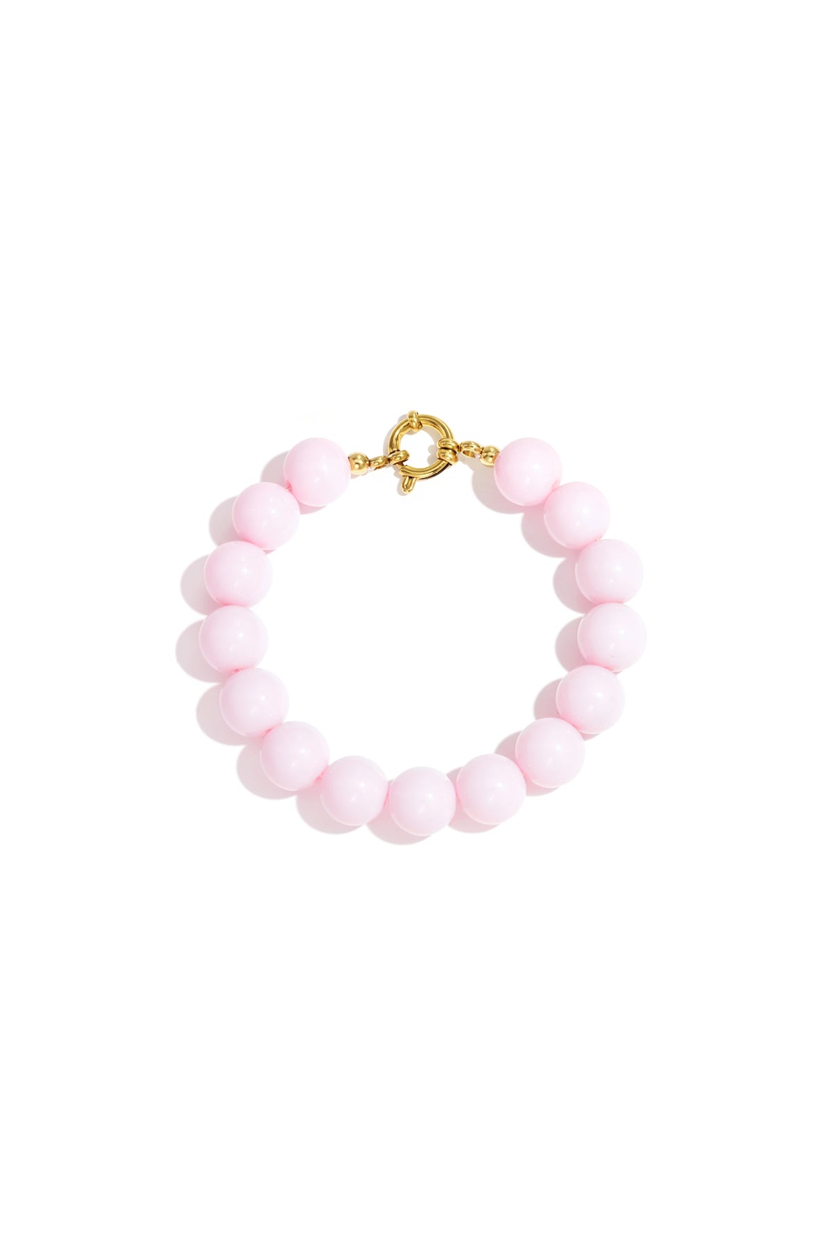 Ketting met medium kralen en frontsluiting-12mm