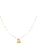 Glitter kersen ketting