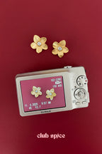 Roestvrijstalen oorknopjes met bloemmotief, casual en eenvoudig voor dagelijks gebruik, dames sieraden