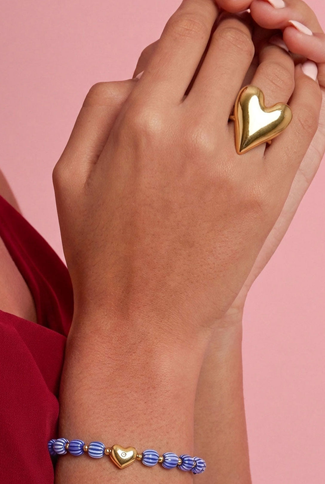 Opvallende ringen van roestvrij staal in hartvorm, casual en eenvoudig voor dagelijks gebruik, dames sieraden.