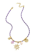 Touwhanger kettingen met zonmotief, casual, dagelijkse, romantische serie, dames sieraden