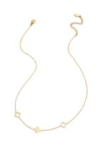 Ketting klavertjes Goud kleur Stainless Steel