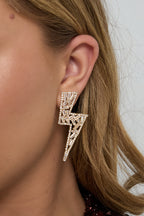 Koperen oorbellen Geometrisch Elegant Kerst Luxe Serie Dames sieraden
