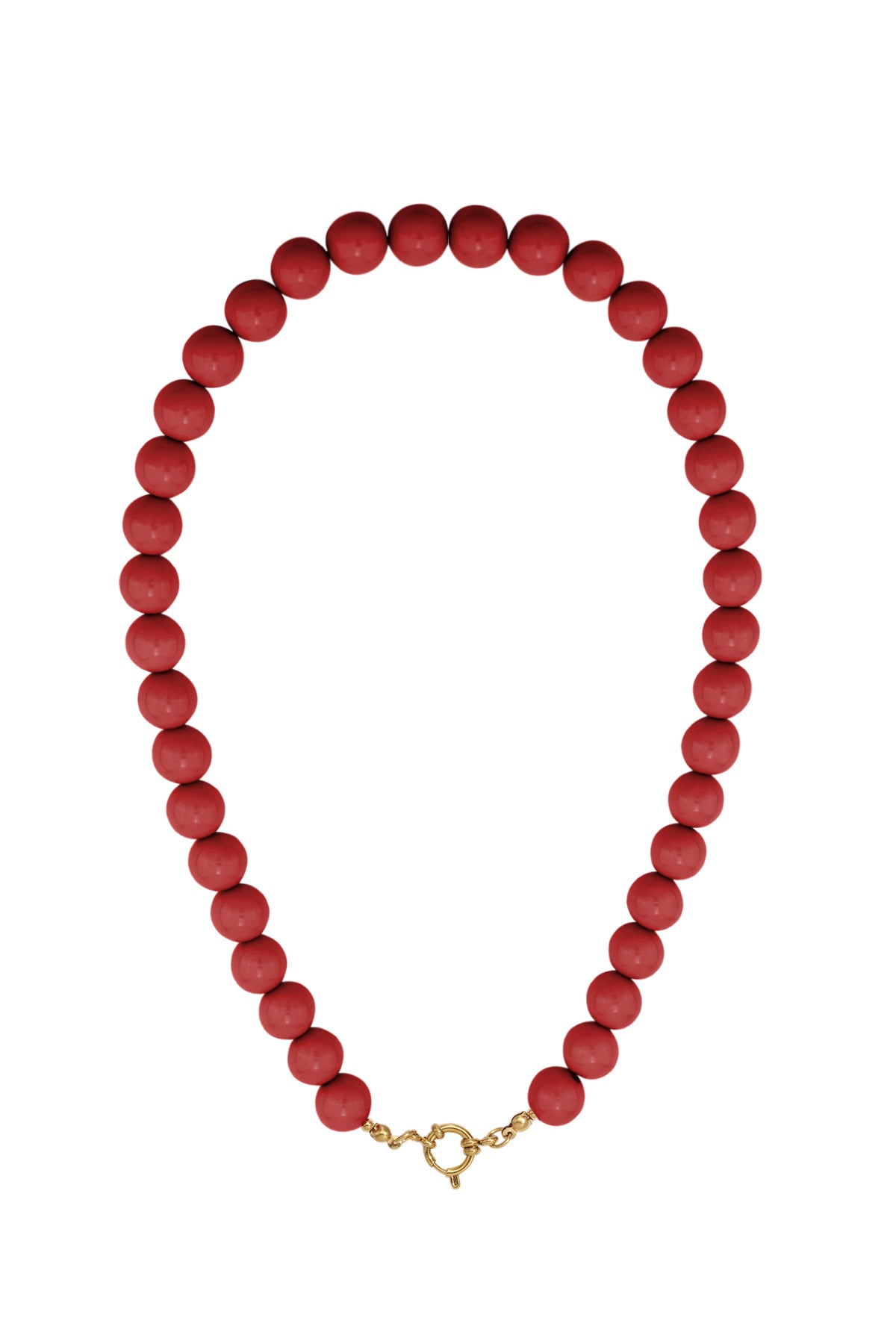 Ketting met kralen en frontsluiting-12mm